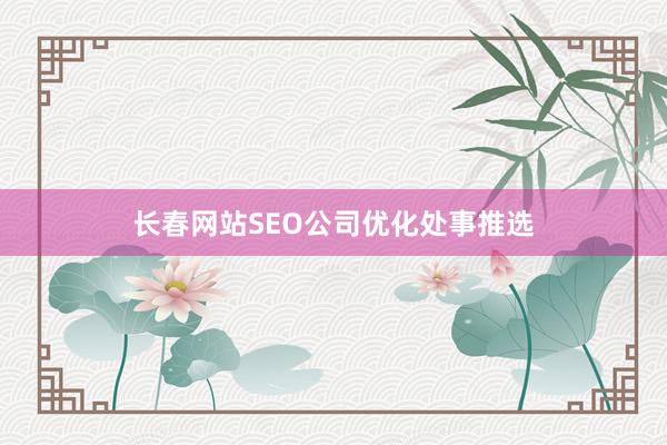 长春网站SEO公司优化处事推选